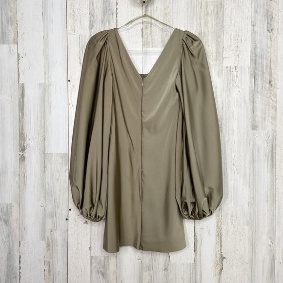 Jagger & Stone The Liv Dress Olive Green Satin Bustier Mini Boho Party Size 4 - Picture 6 of 15